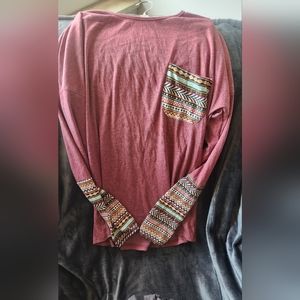 Size large never worn cute long sleeve top